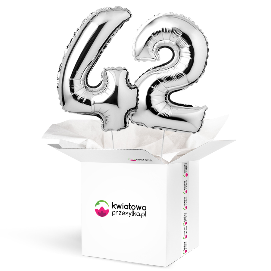 Kreator liczb z balonów srebrny